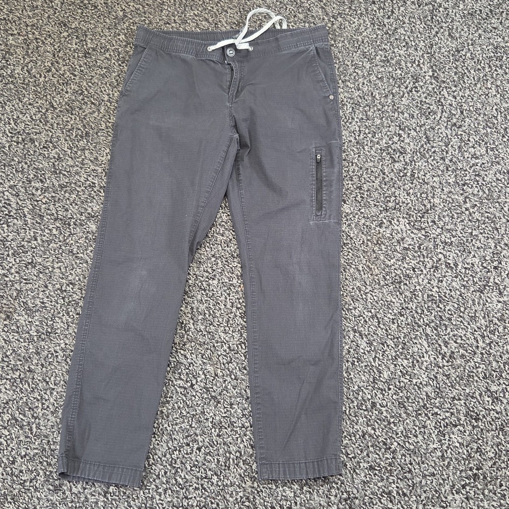 Vuori Ripstop Drawstring Pants Stretch Large Womens Grey Climbing Hiking Outdoor